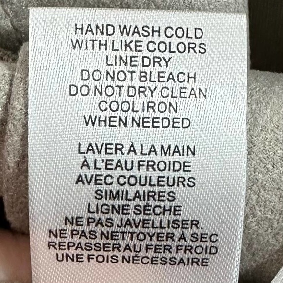 NWOT, T Tahari Women’s Taupe Faux Suede Size Small Long Coat - Picture 14 of 16